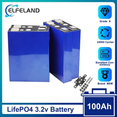 Elfeland 2020 new 3.2v 100Ah LifePo4 battery lithium 12V 24V solar Inverter electric vehicle golf car