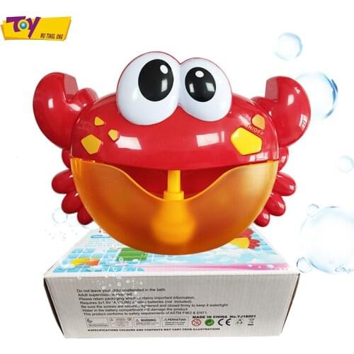 Hot sale bath bubble maker crab toy for kids shower toy music soap foam water