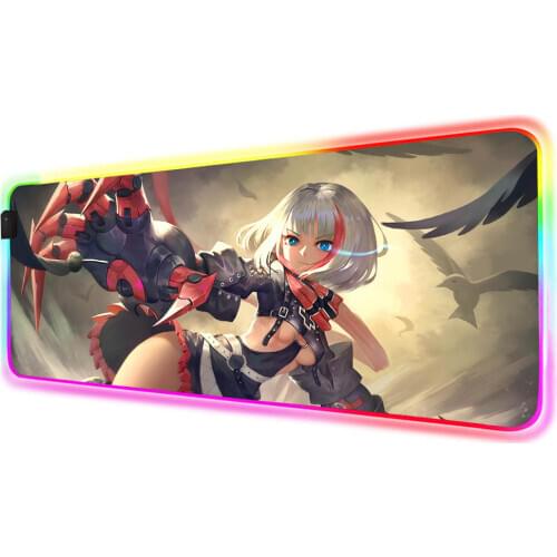 Gaming Mouse Pad RGB League of Legends Mouse Pad with LED Backlight Carpet Mouse Xxl Gamer Desk Mat Accessories Decoration Game