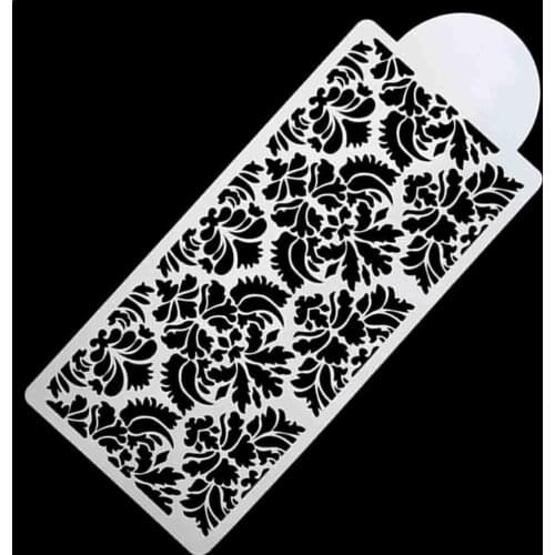 Baking Tool Side Decor Mould Damask Lace Flower Border Tools Fondant Stencil Mold Cake Decorating Spray Chocolate Mold Cake Y6D8