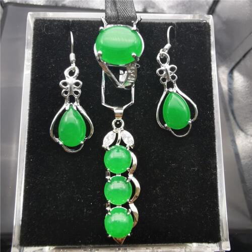 Jadery Vintage Ethnic Women Jewelry Set Stainless Steel Chalcedony Gems Necklace&Earrings&Ring Fashion Jewelry Black Friday 2019