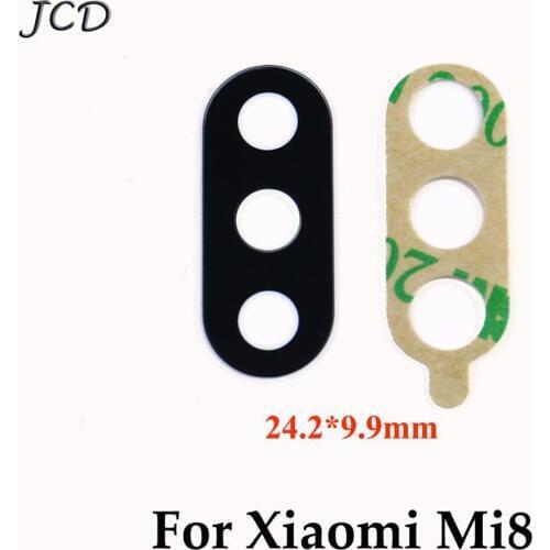 JCD 2pcs For Xiaomi Mi 8 Camera Glass Lens Back Rear Camera Glass Lens with Glue for Xiaomi Mi8 Replacement Repair Spare Parts