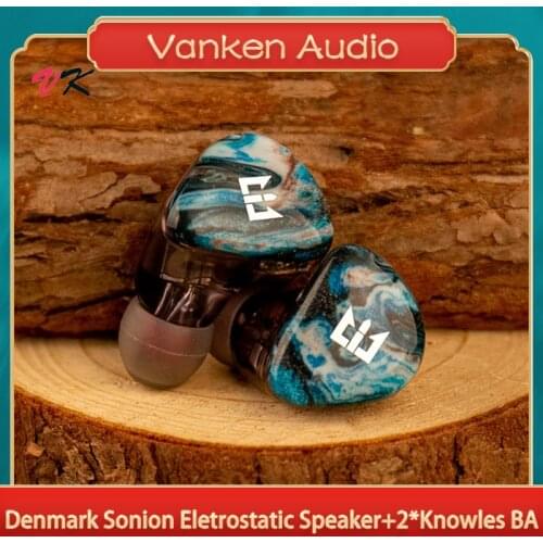 KBEAR TRI Starshine Denmark Sonion Dual Electrostatic+2 Knowles BA Wired Replaceable Cable HiFi Earphone KS1 Starsea Starlight