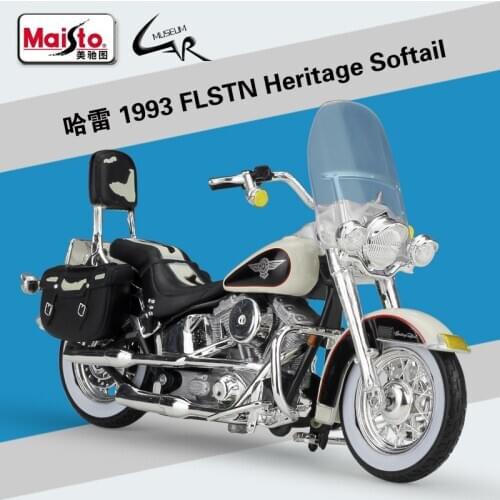 Maisto1:18 Harley 1993 FLSTN Heritage Softail Model Car Simulation Alloy Motorcycle Metal Toy Car Childrens Toy Gift Collection