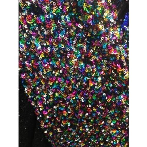 Fashion SYJ-112920 French tulle Lace Fabric with sequins African net Lace Fabric High quality