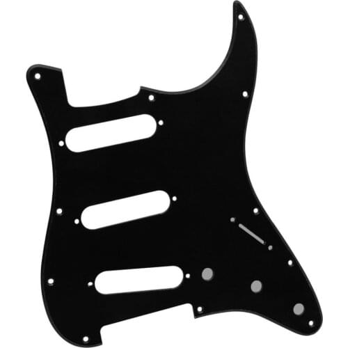 NEW Black 1Ply SSS 11 Holes Electric Guitar Pickguard ST Scratch Plate with Mounting Screws