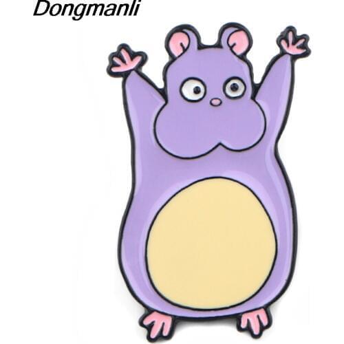 P3930 Dongmanli Fashion Cute Mouse Metal Enamel Pins and Brooches Lapel Pin Badge Gifts Movie Jewelry