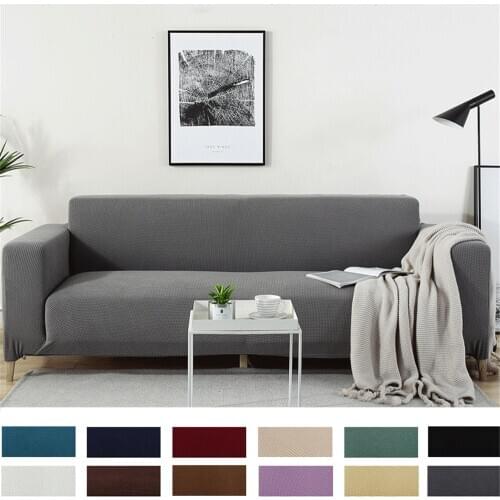 Thicken Waterproof Polyester Sofa Cover Solid 1/2/3/4 Seater Couch Coat Slipcovers Washable Living Room Seat Protector Covers