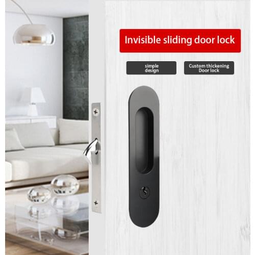 ZFOND Zinc Alloy Sliding Door Locker Home Decoration Kitchen Bathroom Accessories Balcony Wood Door With Key Single Hook