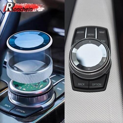 RONCHEIN BMW Multimedia iDrive Knob Replacement Cover for BMW 2 3 4 5 7 Series X1 X3 X4 X5 E90 F10 F20 F30 Interior Accessories