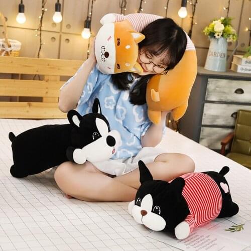 55/80cm Cute Fat Shiba Inu Dog Plush Toy Stuffed Soft Kawaii Corgi Chai Dog Cartoon Pillow Lovely Gift for Kids Baby Children
