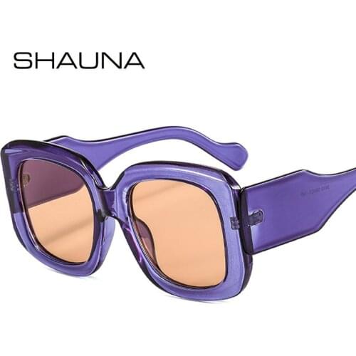 SHAUNA Oversize Women Square Sunglasses Brand Designer Fashion Men Gradient Shades UV400