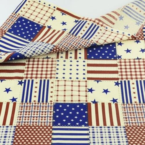 Flag Patchwork Cotton Fabric Tissue Bedding Decoration Teramila Fabrics Home Textile Quilting Sewing Cloth Craft Tela Tecido