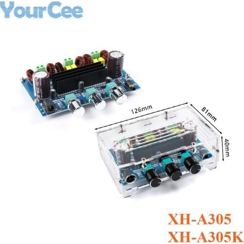 TPA3116D2 Digital Amplifier Board Module Volume Tones 2.1 Channel Stereo 100W+2*50W Speaker Audio XH-A305 Bluetooth-compatible