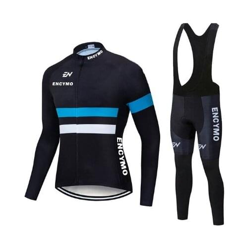 Cycling Jersey Set Long Sleeve Mountain Bike Clothes Wear Men Racing Bicycle Clothing Ropa Maillot Ciclismo ENCYMO