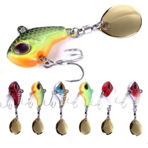 9g-22g Rotating Metal VIB Fishing Lures Vibration Bait Spinner Spoon Jigs Bass Trout Winter Fishing Hard Bait Tackle Pesca