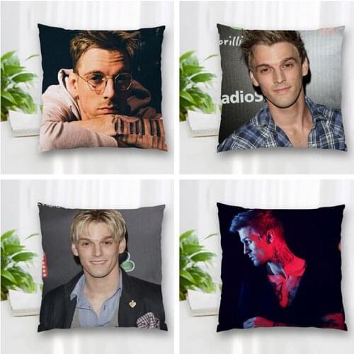 High Quality Custom Aaron Carter Square Pillowcase Zippered Bedroom Home Pillow Cover Case 20X20cm 35X35cm 40x40cm