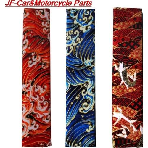 Japanese Ukiyo-e Style Car Seat Belt Cover plush Seat Belt Covers Protection Safety Belts Shoulder Cushion Pad Protector