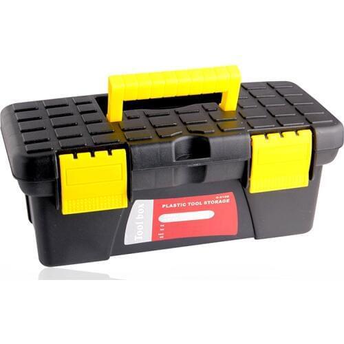 10" Storing Box Two-layer Black Plastic PP Box Portable Fittings Box The Vehicular Multifunction Tool Box