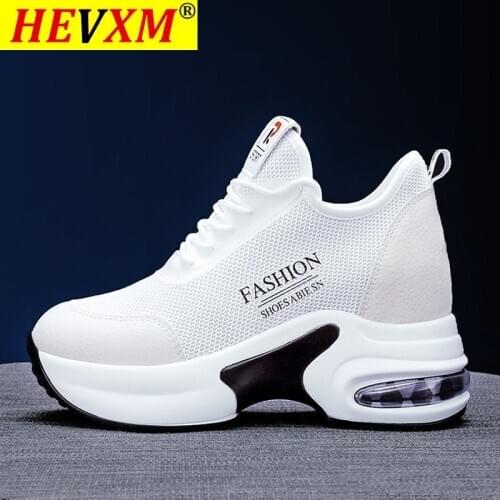 2021 Platform Wedges Womens Sneakers Spring autumn High Quality Mesh Breathable Increased womens shoes Casual Shoes