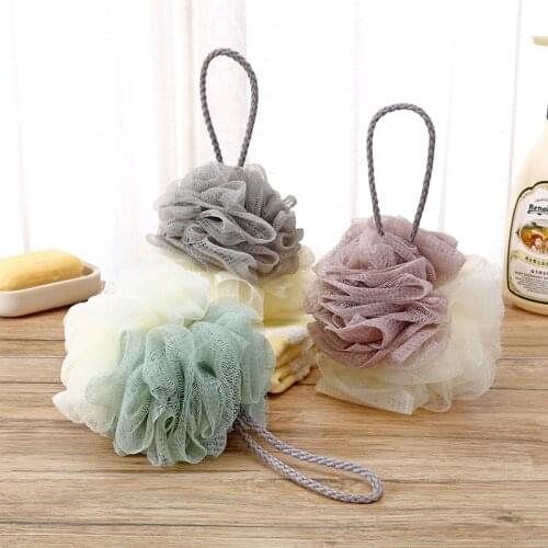 1Pcs PE Mesh Shower Balls Patchwork Color Body Exfoliating Tools Bath Ball Bathroom Accessories Body Cleaning