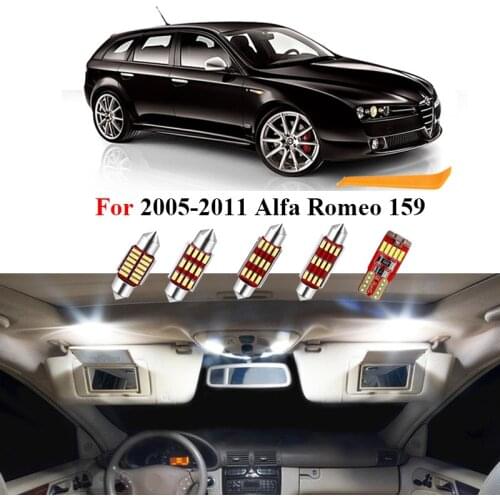 14Pcs For Alfa Romeo 159 2005-2008 2009 2010 2011 Canbus LED Interior Reading Light Kit Fit Door Trunk Glove Box Lamp