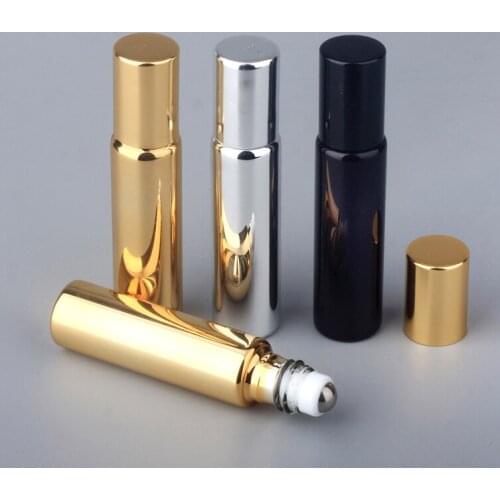5ml 10ml Mini Portable Essential Oil Bottles Glass Travel Roll On Refillable Perfume Bottle Empty Essential Oil Roller Bottles
