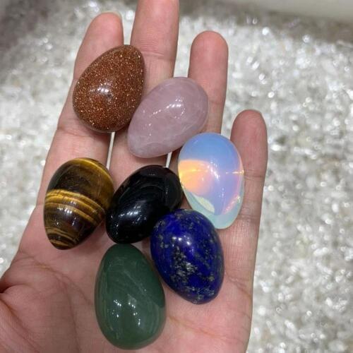 7Pcs Natural Unique Gemstone Crystal Eggs Collectors Pack Healing Spirit Meditation Reiki Healing Chakra Wholesale
