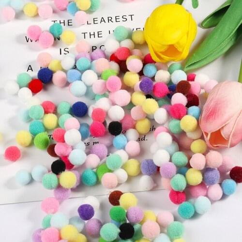 8mm DIY Pompom 480pcs Soft Colorful Pompons Party Wedding Fuffy Pom Poms Ball Decoration Handmade Sewing on Cloth Accessory 20g