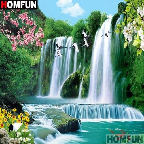HOMFUN Full Square/Round Drill 5D DIY Diamond Painting "Landscape scenery" 3D Embroidery Cross Stitch 5D Home Decor A17703