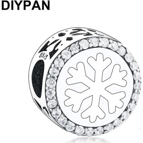 925 Sterling Silver Snowflake Charms Beads Fit Original Pandora Charms Silver 925 Bracelet For Women Fashion Jewelry Berloque