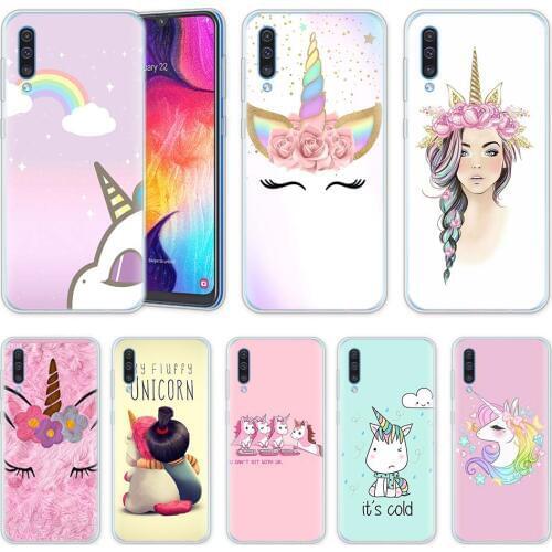 My Unicorn Girl Case for Samsung A50 A70 A71 A51 A40 A30 A20 A20e A10 A7 A9 2018 Silicone TPU Luxury Phone Cover Coque Kawaii