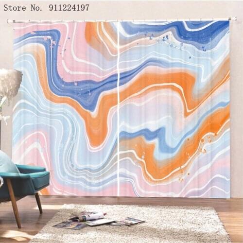 Color Marble Stripes Printing Window Curtains Kitchen Drapes Curtain Colouration Curtains For Living Room Bedroom Home Decor