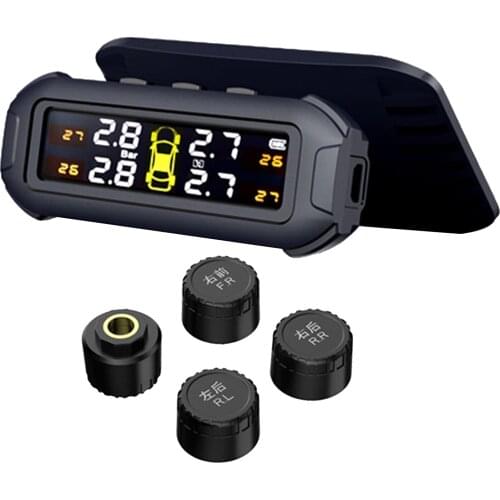 Car Tire Pressure Sensor Temperature Warning Car Tyre Pressure Monitor System With 4 External TPMS Sensors