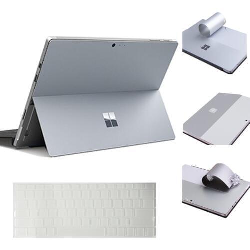 For Microsoft Surface Pro 4 Laptop Sticker Back Cover with Clear Keyboard Skin Anti-scratch Bubble Free Computer Removable Slim
