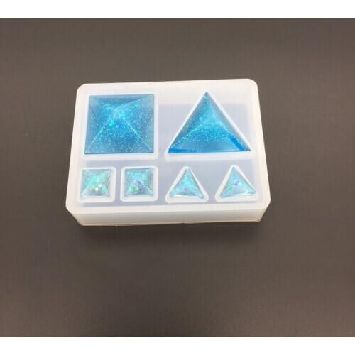 Pyramid Shape Cabochon Pendants Charms Mould Resin Casting Mold for DIY Jewelry Making Necklace Bracelet Earrings