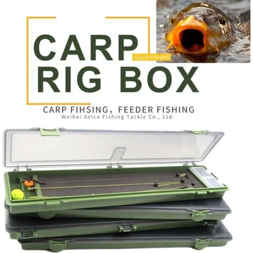 15pcs Pins With Carp Fishing Hair Rig Fish Tackle Box Waterproof Detachable Hold Rigs Storage Case Dustproof Pesca Iscas Tools