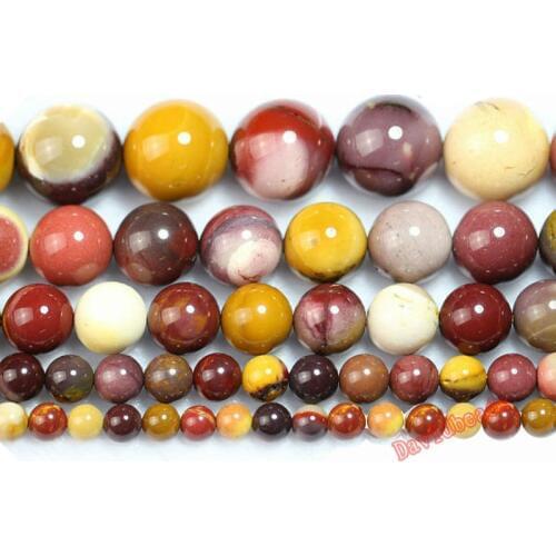 Factory price Natural Stone Mookaite Round Beads 16" Strand 4 6 8 10 12MM Pick Size For Jewelry Making