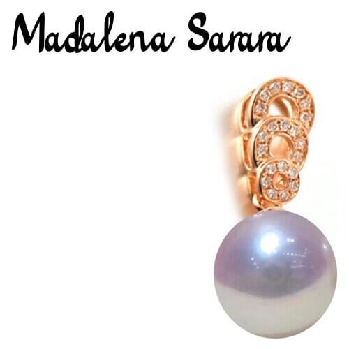 MADALENA SARARA Saltwater Pearl Pendant 18K Gold Diamond Inlaid Multi Styles Options