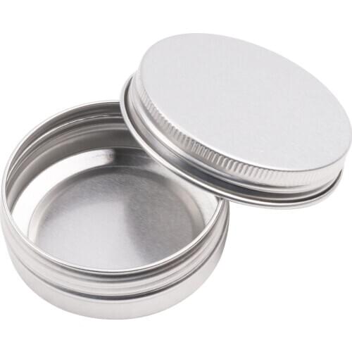 10Pcs Mini Tin Box Cans with Screw Top Lids Creams Jar Packing Boxes Round Lip Balm Tins Containers for Make Up Samples Lotion