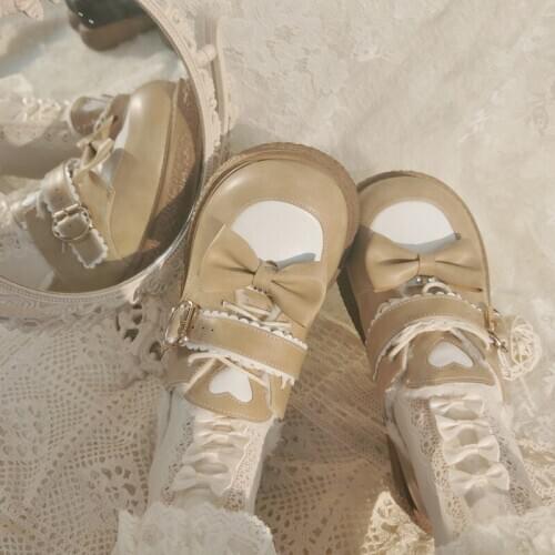 Winter New Sweet bow Girls Female Kawaii Cosplay Japanese Cute Anime Lolita Shoes Women Harujuku Jk Uniform Feminine Snowshoes
