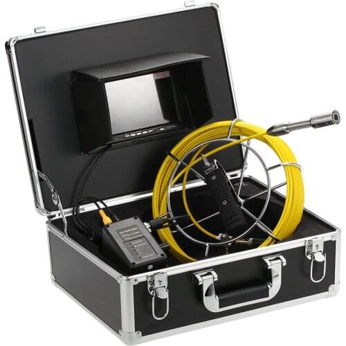 Wholesale 20M Fiberglass Cable 7'' TFT LCD Pipe Sewer Inspection Camera System 12Pcs White LED Lights Endoscope Snake Camera