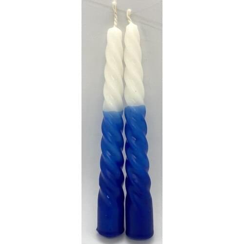 Missi 2li Degrade Saks Blue Twist Knot Candlestick Candle