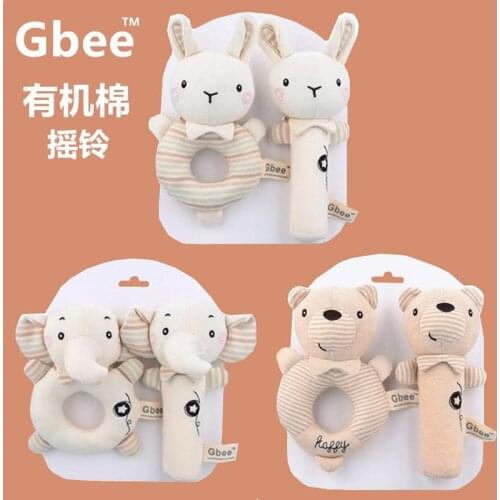 2021 new product Gbee cotton round rattle stick baby infant soothing toy baby rattle toy baby room decor baby toys 0 12 months