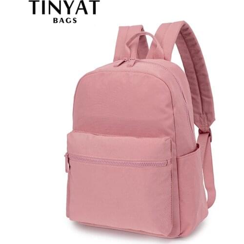 TINYAT unisex backpack school bags for girls waterproof oxford large school backpack for teenagers school children fashion black