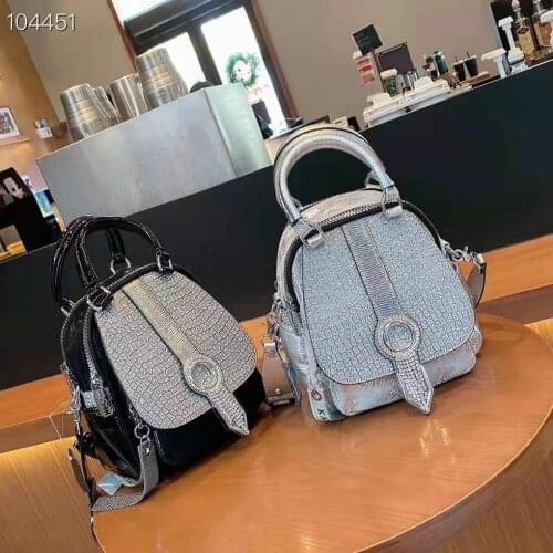 Fashion rhinestone backpack women 2020 new trendy double-layer shoulder bag messenger womens bag diamond multi-purpose handbag