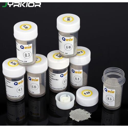 Jyrkior 250k 0.2 .0.25 0.3 .0.35 0.4 0.45 0.5.0.55.06 0.65 0.76mm BGA Leaded Solder Sphere Balls for BGA Reworking