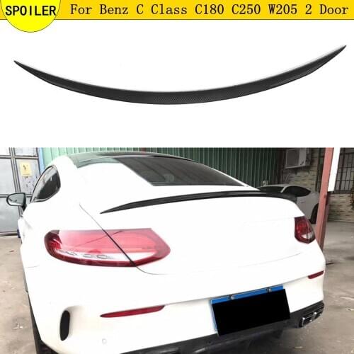Carbon Fiber rear trunk spoiler For Mercedes Benz C class C180 C250 W205 2 Door Coupe 2015-2018 C205 Car rear wing spoiler