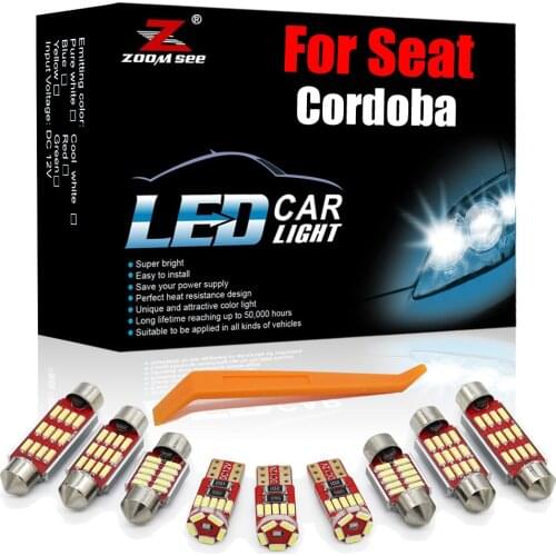 Advanced White Canbus LED Interior Kit For Seat For Cordoba 6K1 6K2 6L 6L2 (1993-2009) Vehicle Auto Lamp Dome Map Trunk Light