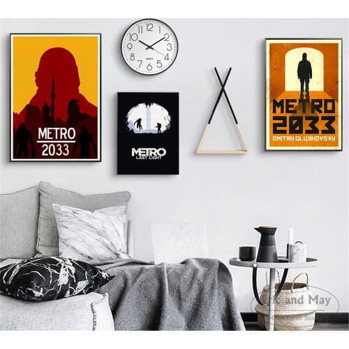 Vintage Metro 2033 Game Minimalist Posters And Prints Wall Art Canvas Painting For Living Room Decoration Home Decor Unframed